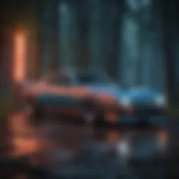 Vibrant Neon Lights Illuminating Website