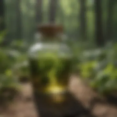 Nature's Potion: Stinging Nettle Extract Stinging Nettle Extract in Apothecary Jar