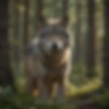 A detailed map displaying the historical range of wolves across North America