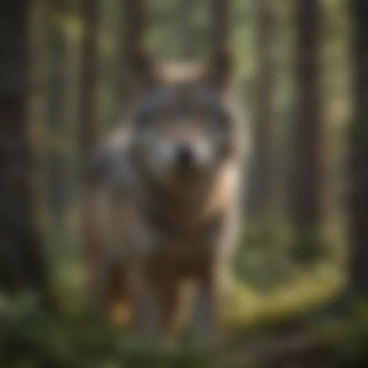 A detailed map displaying the historical range of wolves across North America