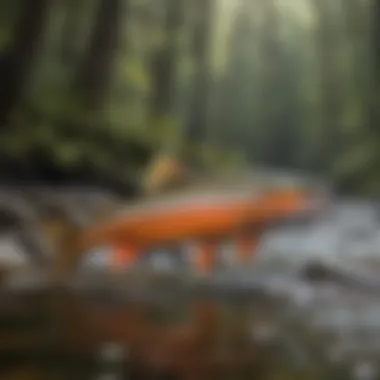 Sleek Cutthroat Trout Gliding Through Northwestern Forest Stream