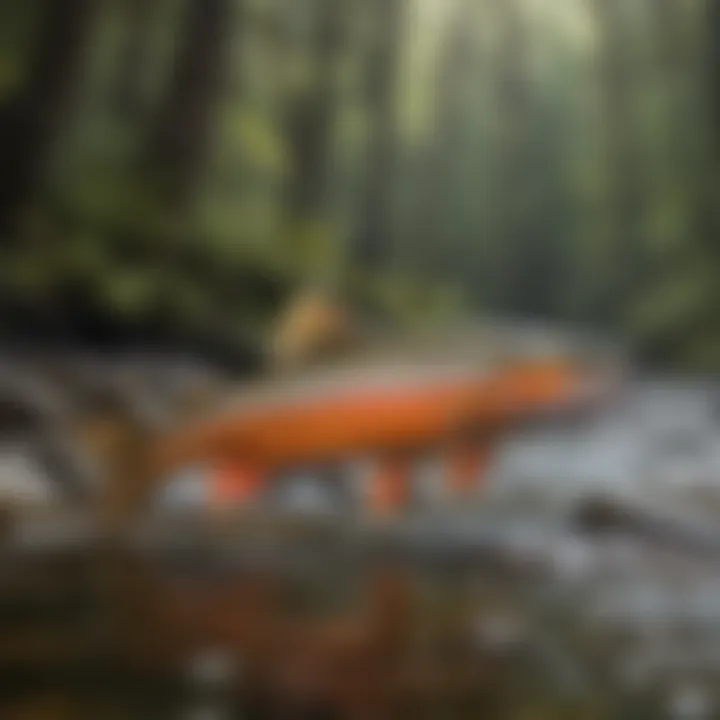 Sleek Cutthroat Trout Gliding Through Northwestern Forest Stream