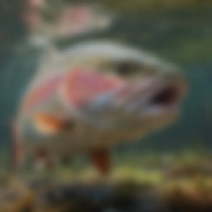 Colorful Rainbow Trout in Crystal Clear Northwestern Lake