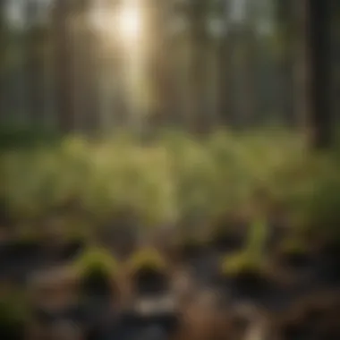 Healthy Norwegian spruce seedlings thriving in a nursery environment