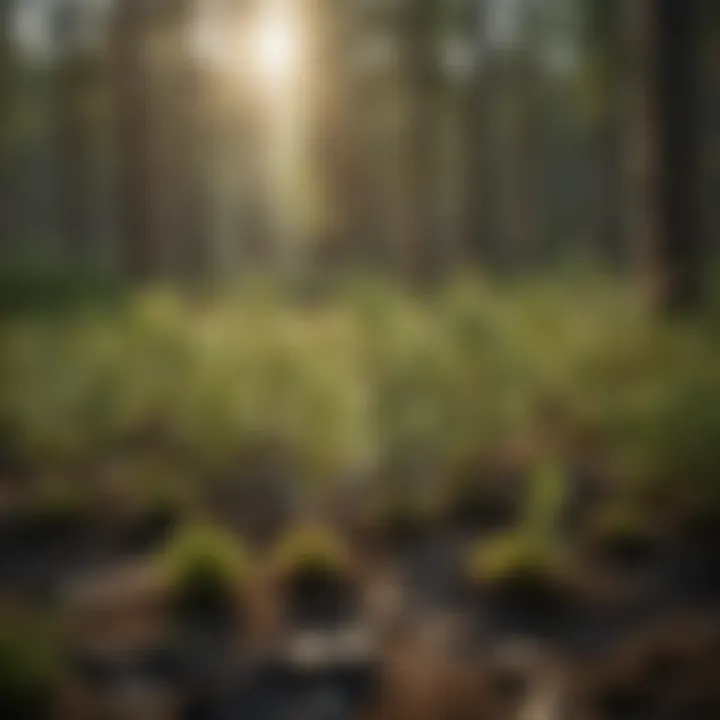 Healthy Norwegian spruce seedlings thriving in a nursery environment