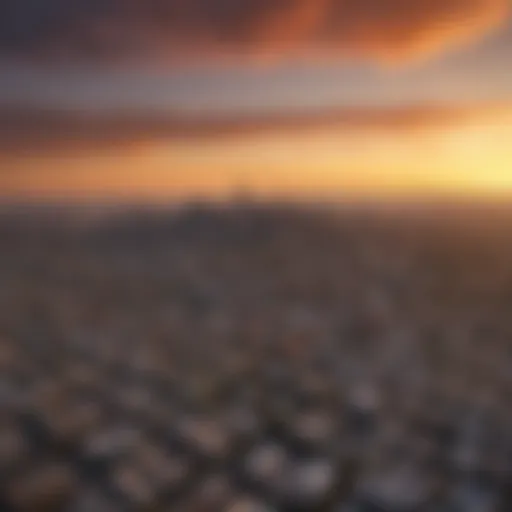 Oakland, California Skyline at Sunset Aerial view of Oakland, CA skyline at sunset