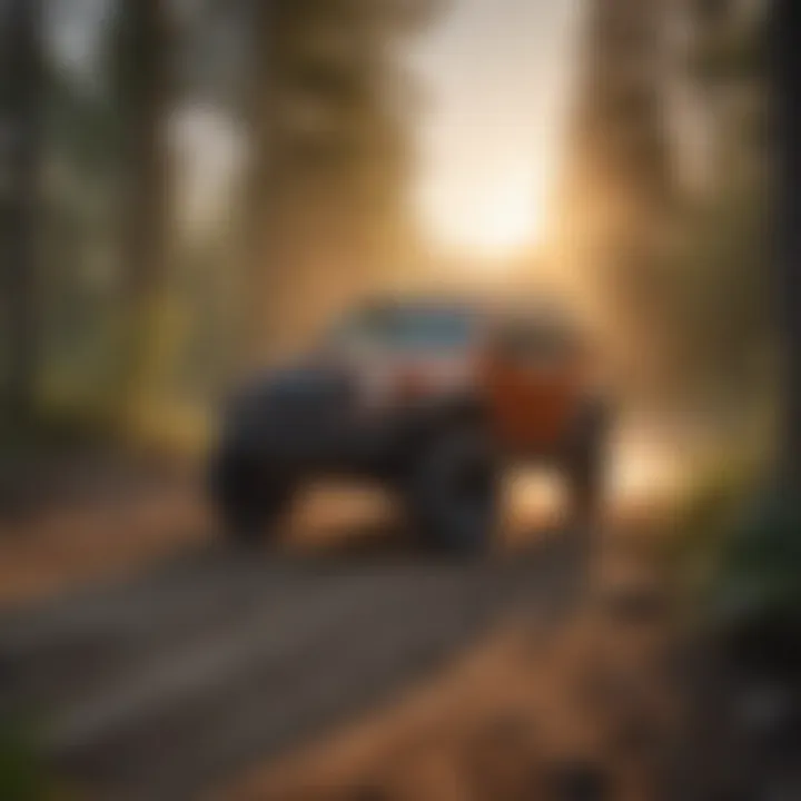 Off-Road Park Adventure at Sunset in Ohio