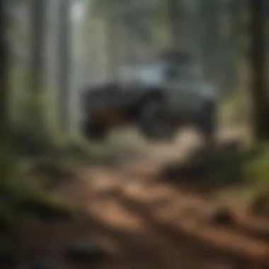 Off-Road Vehicle Following Sustainable Path in Forest