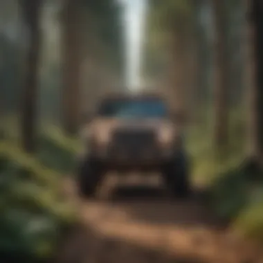 Off-Road Vehicle Treading Lightly on Forest Floor