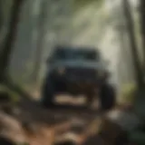 Offroad Vehicle Conquering Rocky Terrain in Georgia