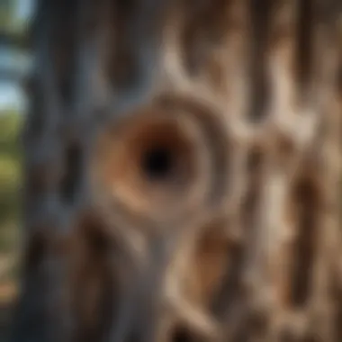 Ancient Olive Tree Trunk with Intricate Bark Patterns