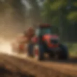 Modern farm equipment in action