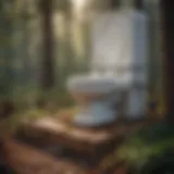 Illustration of composting toilet components