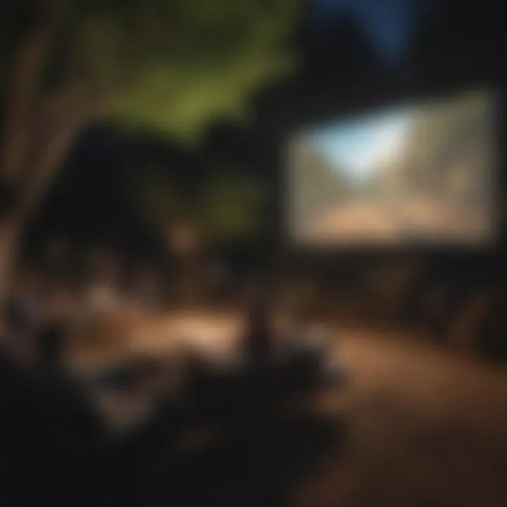 Outdoor cinema under the stars in Southern California