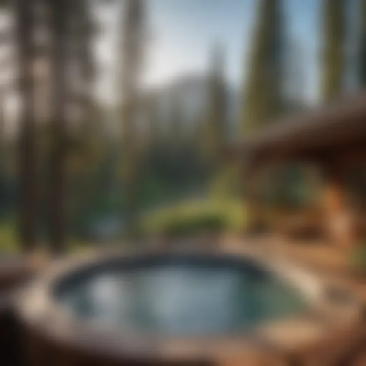 Outdoor Hot Tub Experience at Lodge