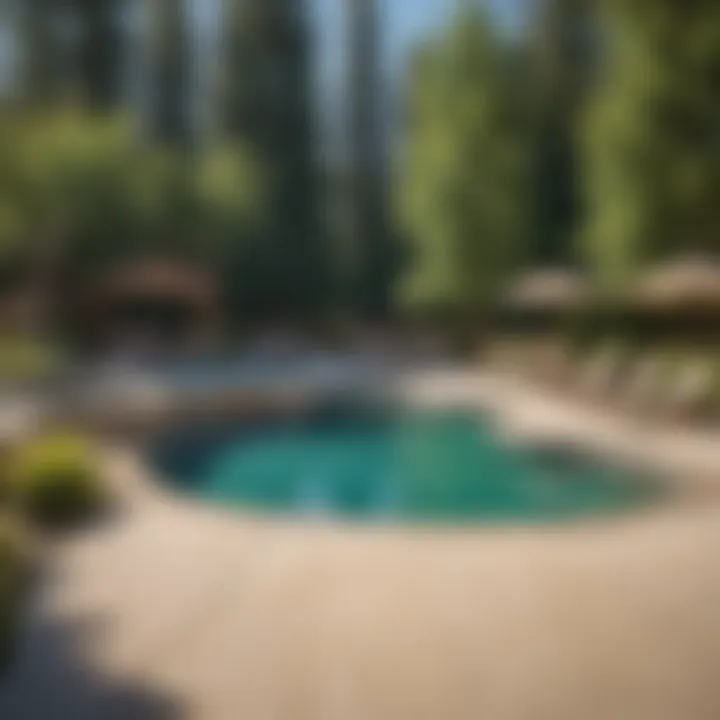 Outdoor pool area at TownePlace Suites Marriott