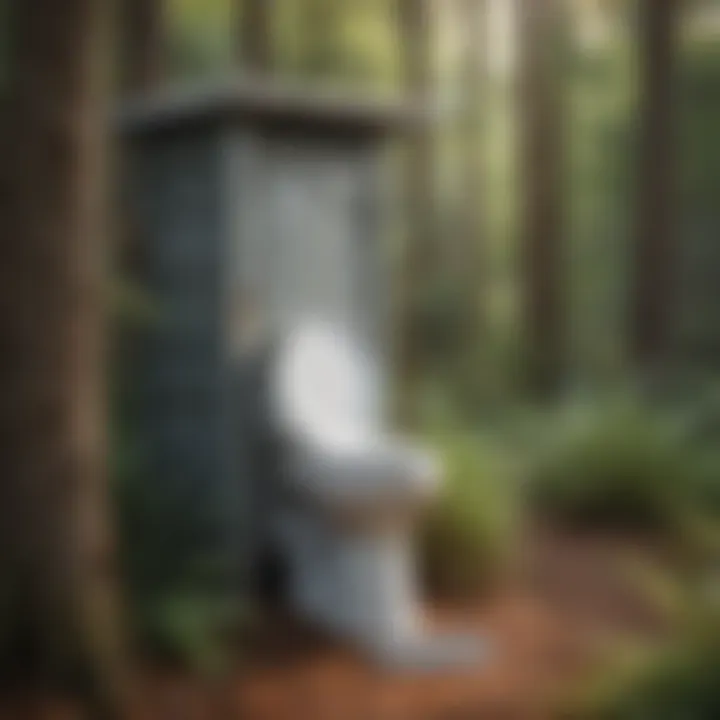 Illustration showcasing maintenance tips for outdoor toilets