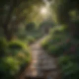 Lush Garden Oasis with Pathway