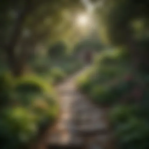 Lush Garden Oasis with Pathway
