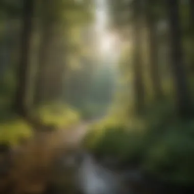 Nature's Verdant Canvas Lush forest landscape at Pack Creek Brown Bear Viewing Area