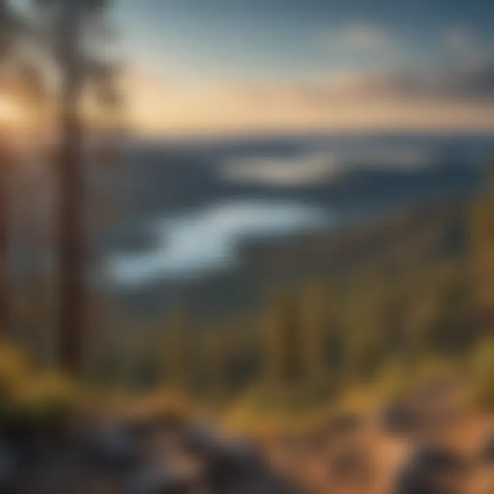 Panoramic view of Big Bear Lake from a high vantage point