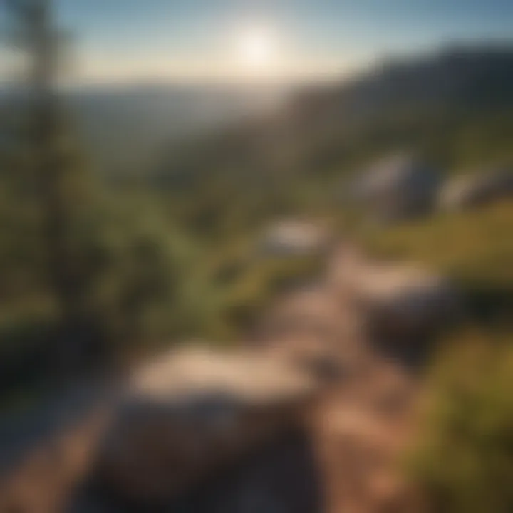 Spectacular panoramic view from the highest point on the trail