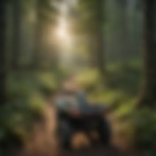 Panoramic view of lush ATV trail in Clark County