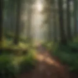 Panoramic view of lush forest along the Lewis and Clark Trail