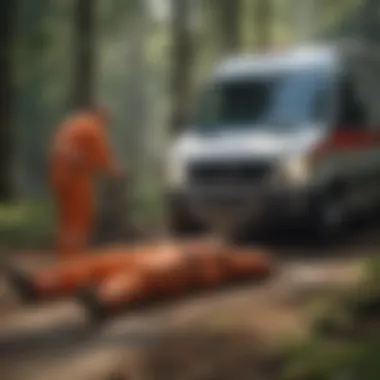 Paramedic team utilizing cutting-edge medical equipment