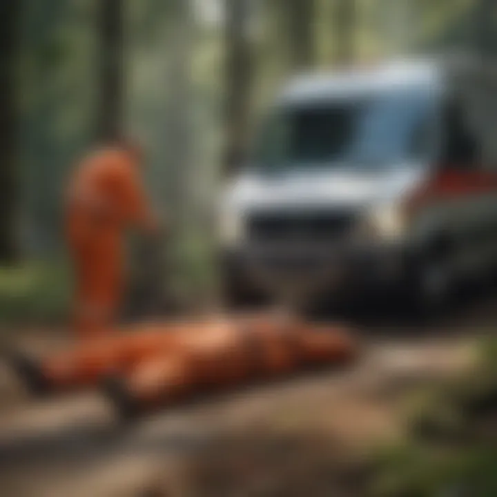 Paramedic team utilizing cutting-edge medical equipment