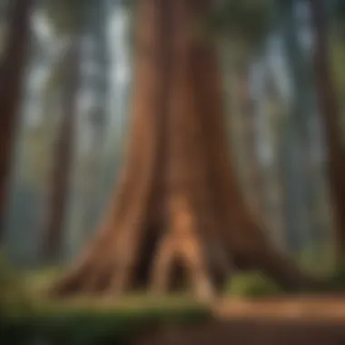 Majestic Sequoia tree in American forest