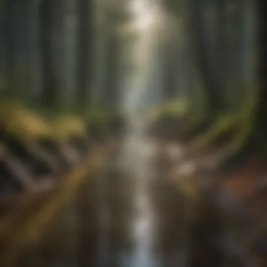 A diagram showing various drainage methods used in forest management