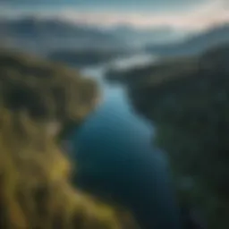 A breathtaking aerial view of Payette Lake surrounded by lush forests and mountains