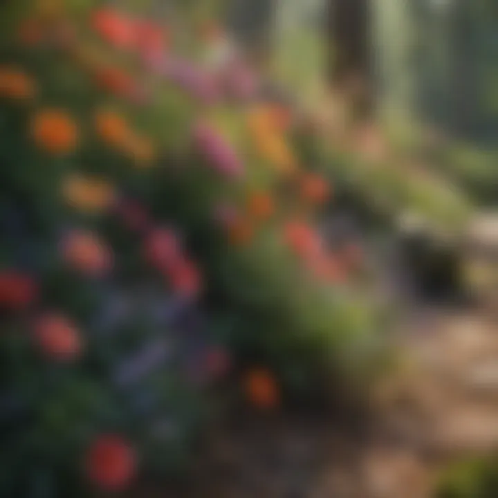 Nature's Palette A close-up of colorful flowers blooming in a PB Landscape
