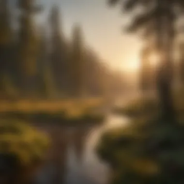 Golden Hour Magic Sunset casting a golden glow over a picturesque PB Landscape