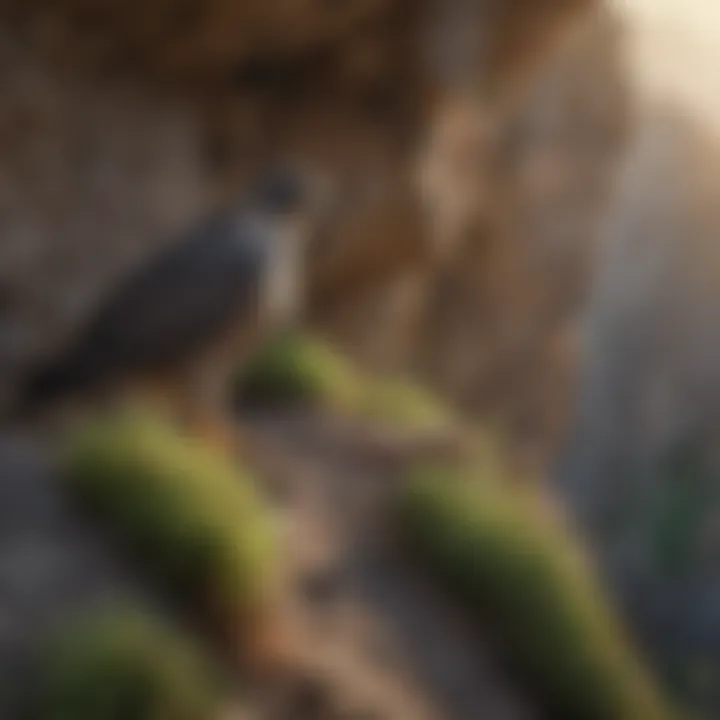 Peregrine Falcon Nesting in Oregon Cliffs