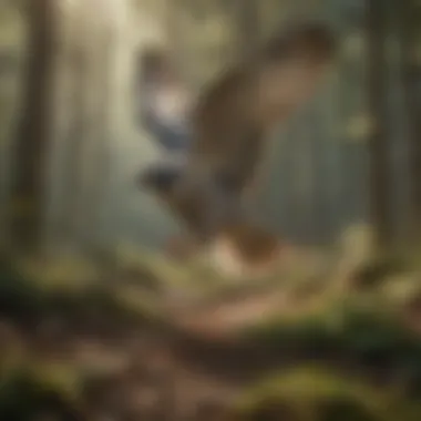 Swift Hunter: Peregrine Falcon in Pursuit Peregrine Falcon Preying on Its Hunted Target