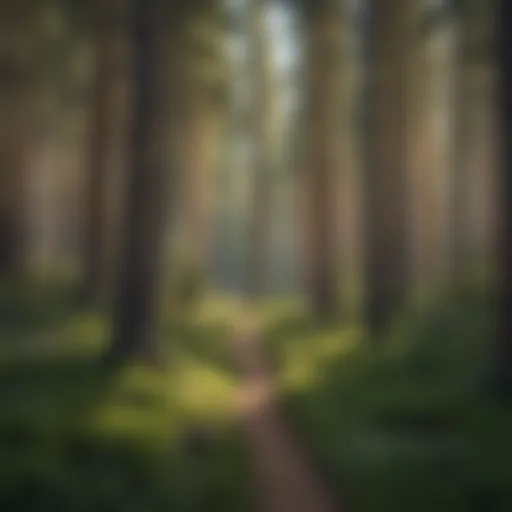 A breathtaking view of a pine forest in Utah showcasing diverse species.