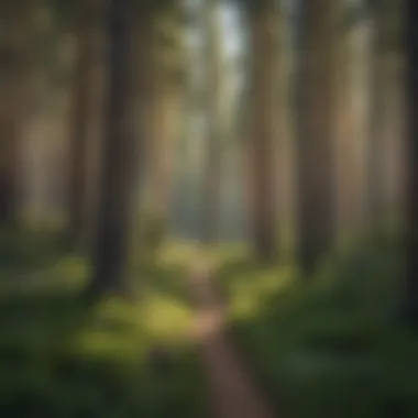 Breathtaking View of Utah's Pine Forest A breathtaking view of a pine forest in Utah showcasing diverse species.