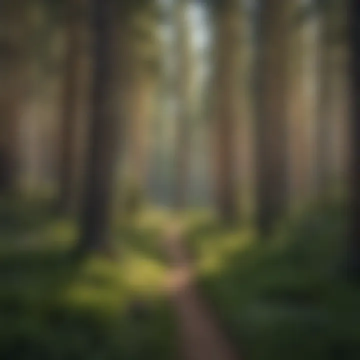 Breathtaking View of Utah's Pine Forest A breathtaking view of a pine forest in Utah showcasing diverse species.