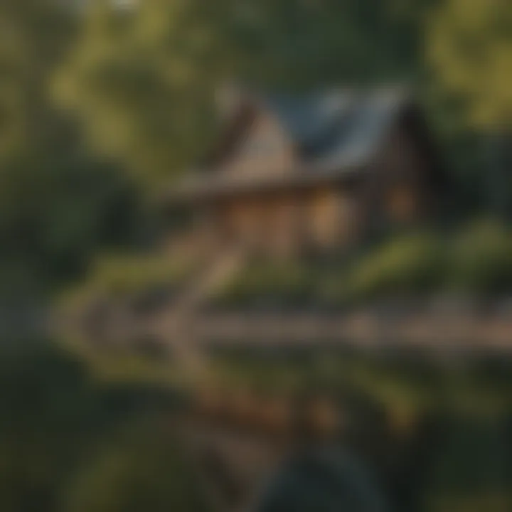 Charming lakeside cottage surrounded by vibrant nature