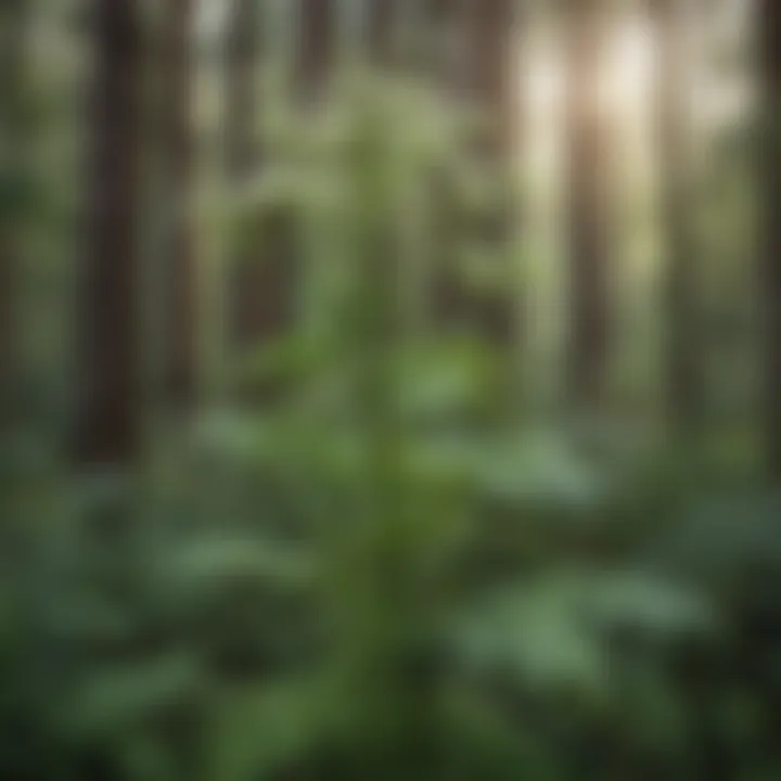 Botanical illustration of poison hemlock plant