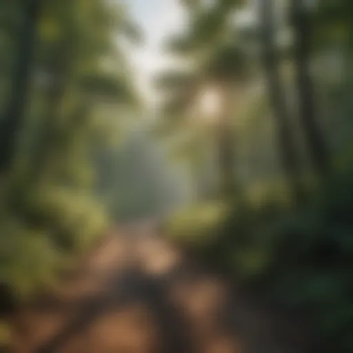 A panoramic view showcasing the lush landscapes surrounding Pole Hill Road Trail