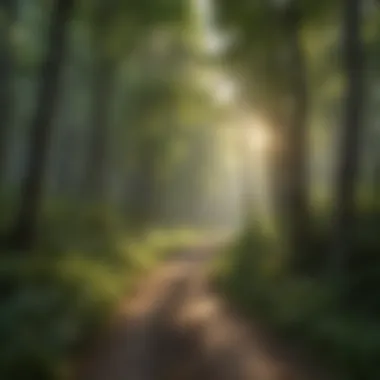 Scenic Path of Pole Hill Road Trail A scenic path winding through the forest, illustrating the trail's recreational appeal