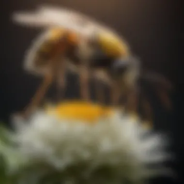 Pollinator Insect Collecting Pollen Pollinator insect collecting pollen from a vibrant flower