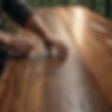 Woodworker utilizing polyurethane glue for seamless edge jointing