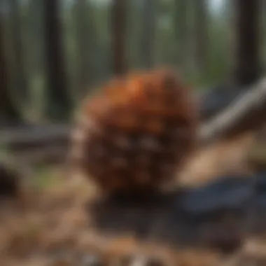 Ponderosa Pine Cone on Forest Floor