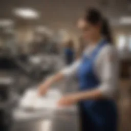 Postal Clerk processing mail efficiently