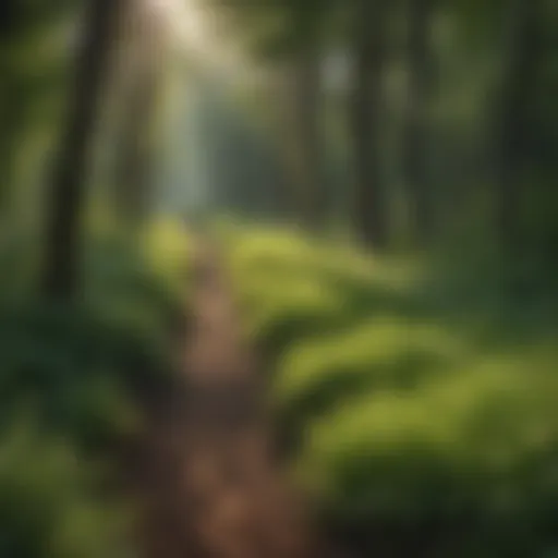 Lush green vegetation thriving with powerline weed killer