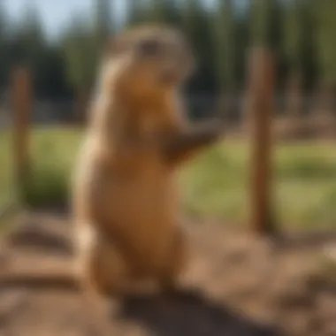 Fencing Construction Techniques for Prairie Dogs Illustration of prairie dog fencing construction techniques